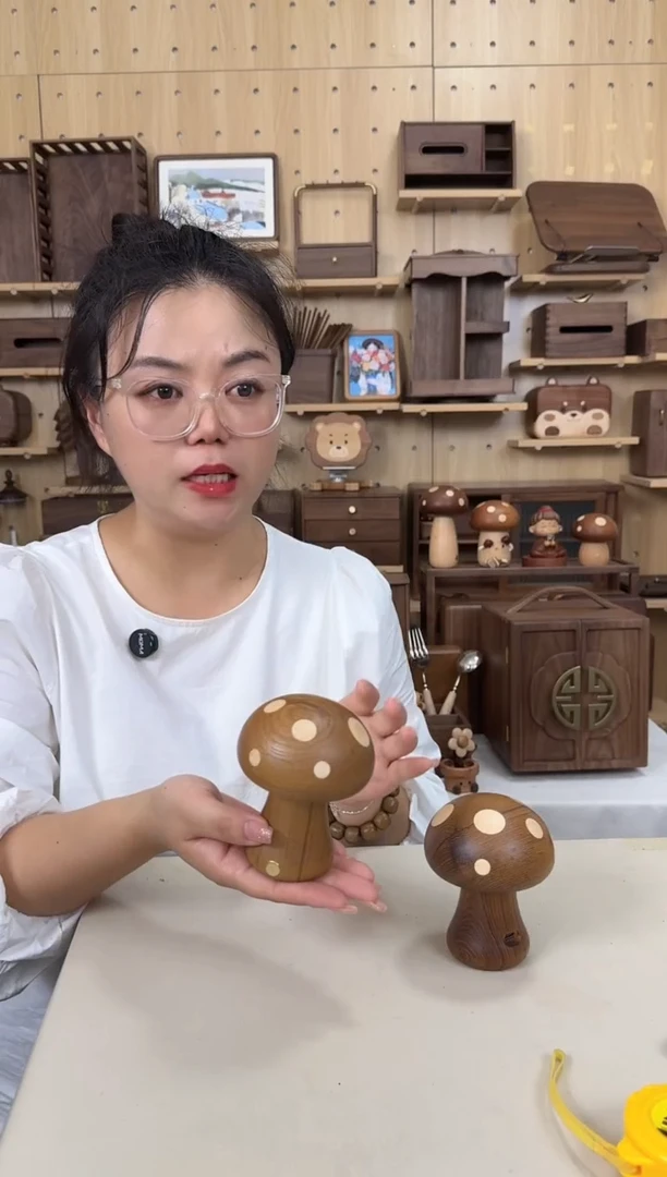 木柚木实木蘑菇灯3