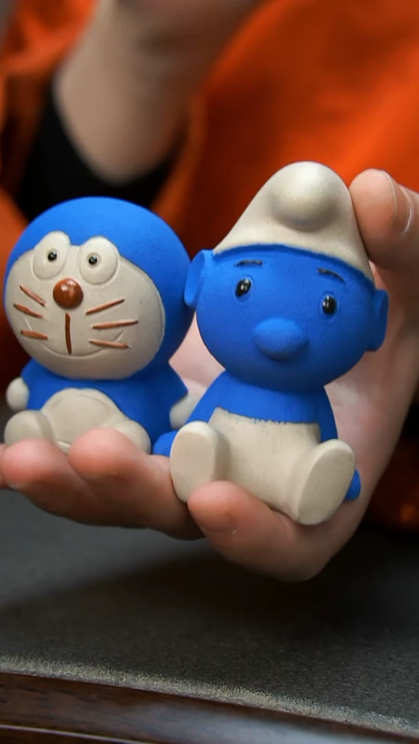 【闪购商品】紫砂茶壶蓝精灵+哆啦a梦茶宠