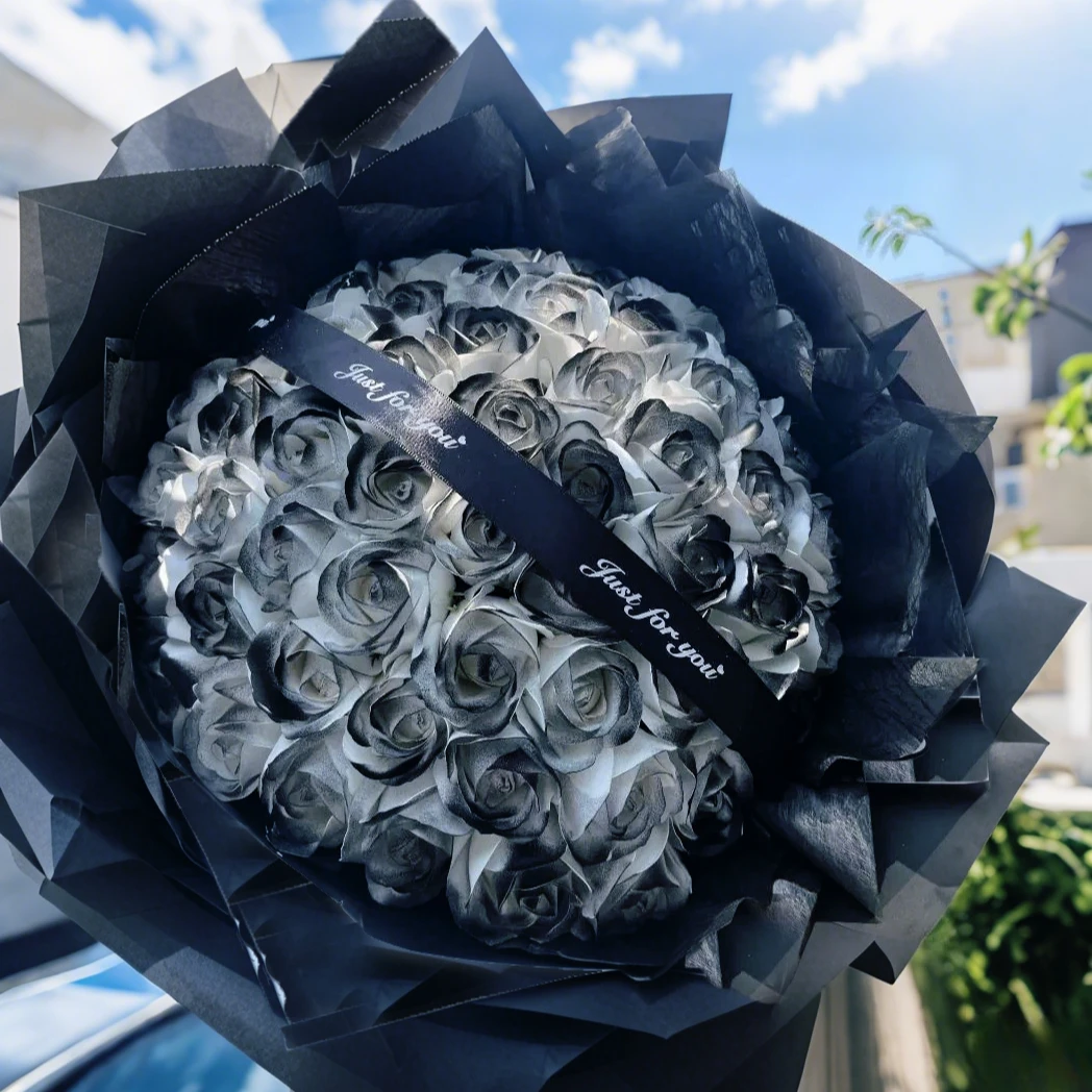 【我的英雄】白玫瑰黑骑士玫瑰送男友老公对象同城配送生日鲜花礼物