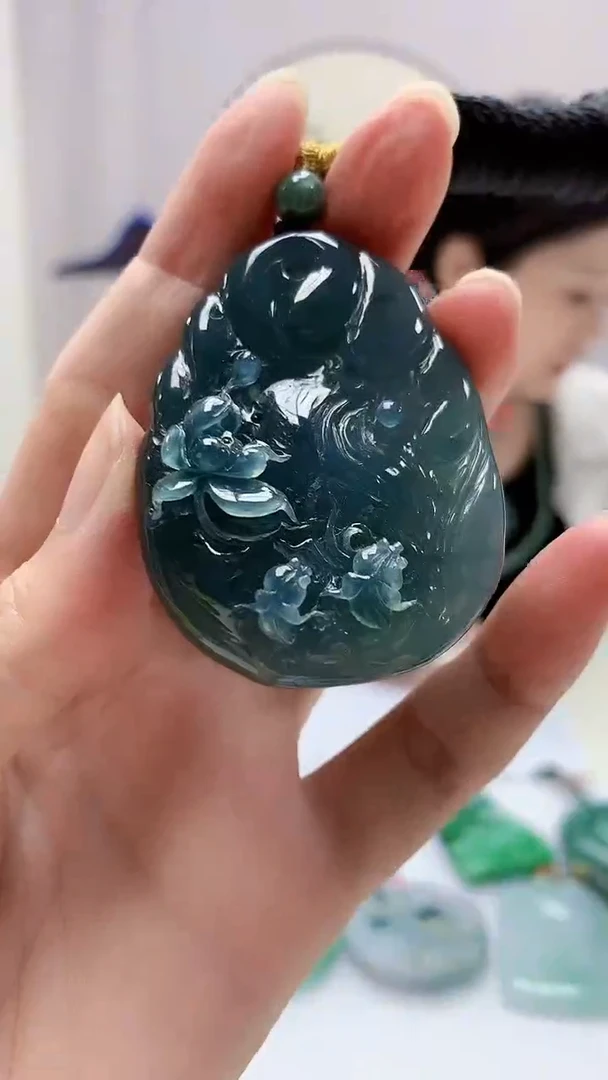 定制翡翠未镶嵌4852zm-毛货挂件17