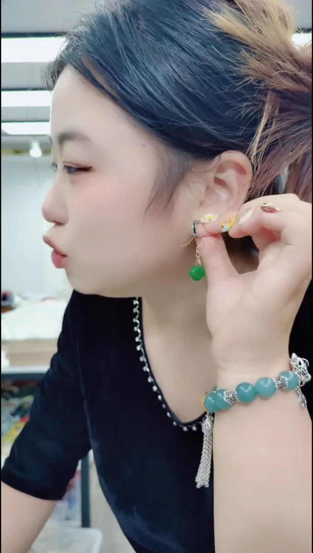 玛瑙/玉髓颈饰合金1652耳坠