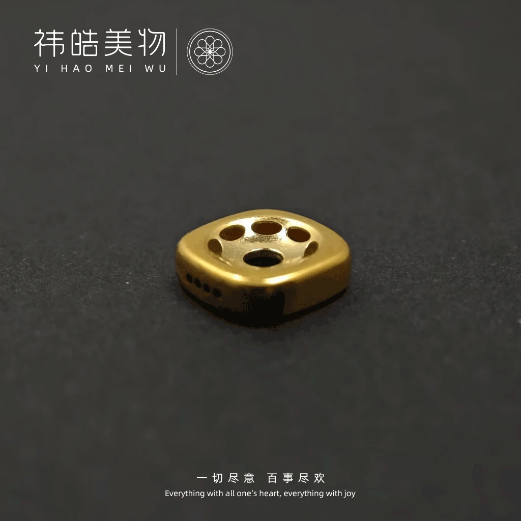 18K金方圆咒点卡环隔片
