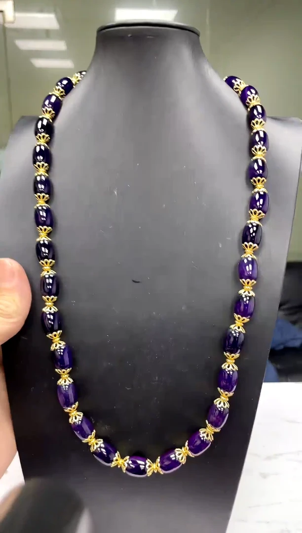 未镶嵌项链玛瑙/玉髓紫玛瑙项链 多样性发货其一