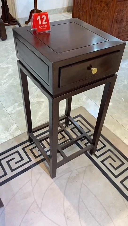 【闪购商品】花梨木类成套家具黑檀色福字花架38*38*88