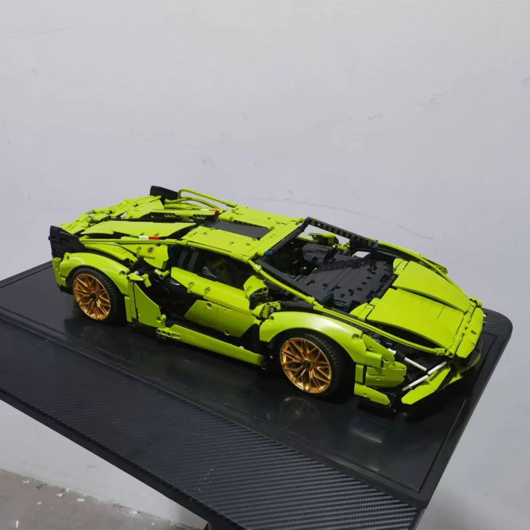 【积木车】1280颗粒1:14兰博基尼拼装积木跑车创新手工科技拼搭玩具