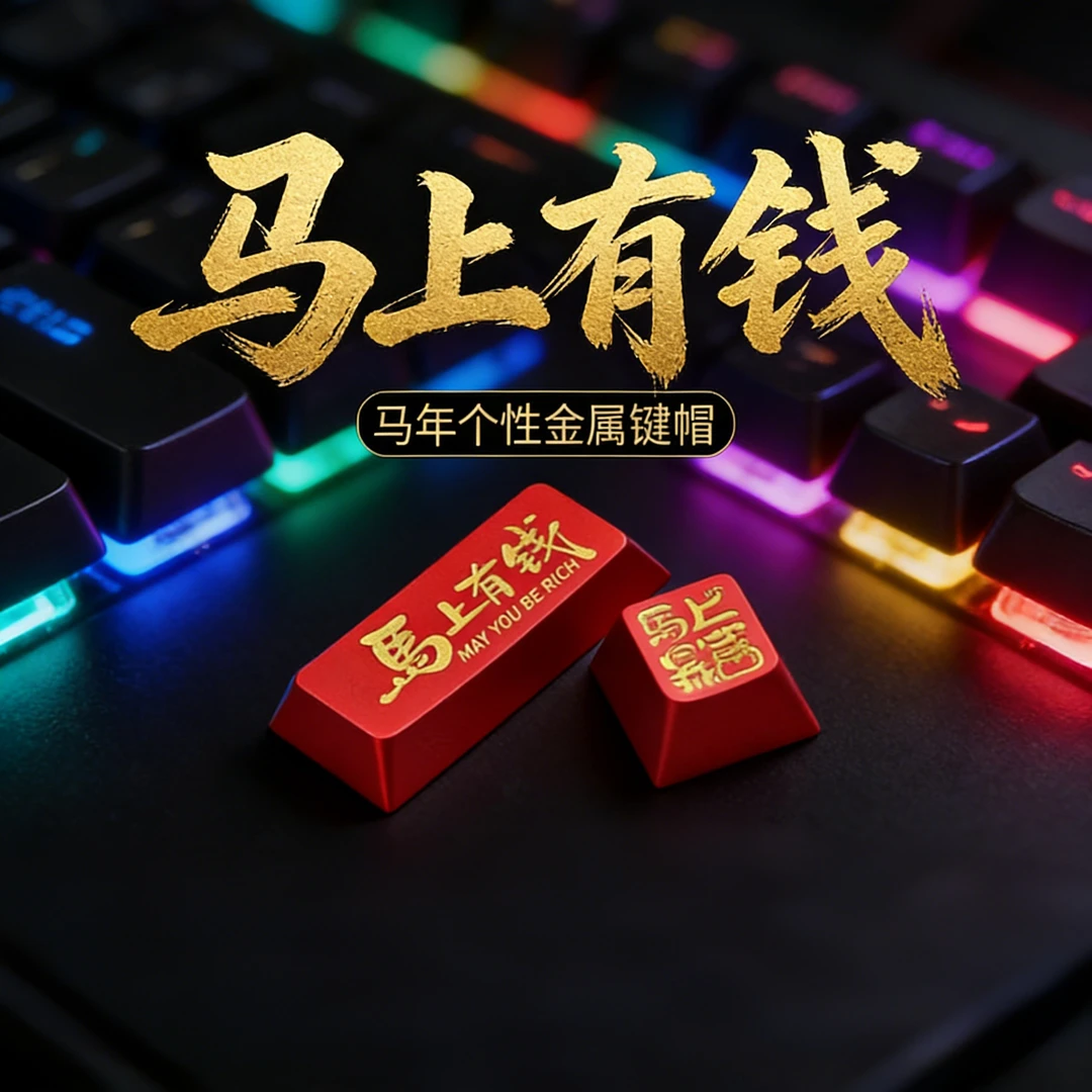 【新年限定】马年限定客制化定制键帽适配ROG魔导士/夜魔/夜魔EX等