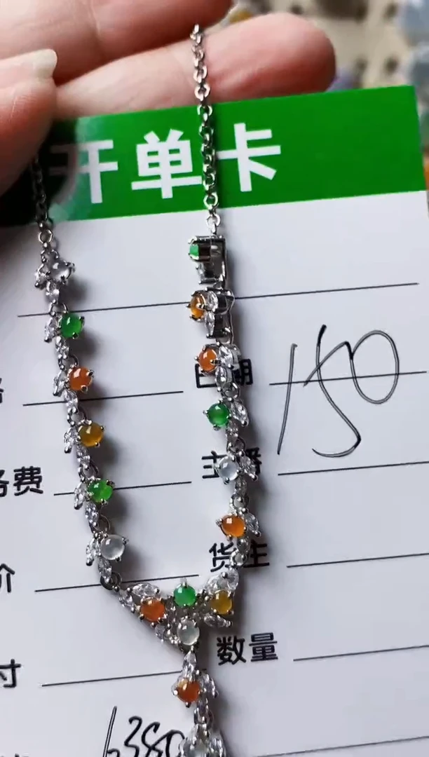 银S925镶嵌戒指翡翠6380