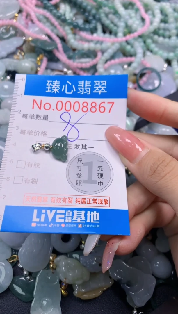 翡翠未镶嵌颈饰8867