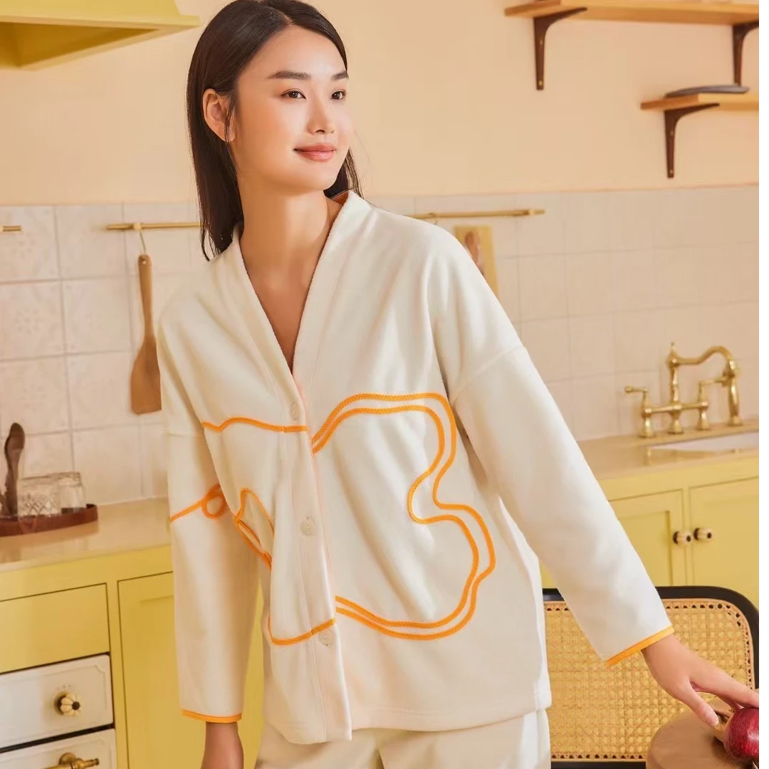 女款摇粒绒加厚保暖长袖长裤家居服睡衣女款爆款2025新款春秋