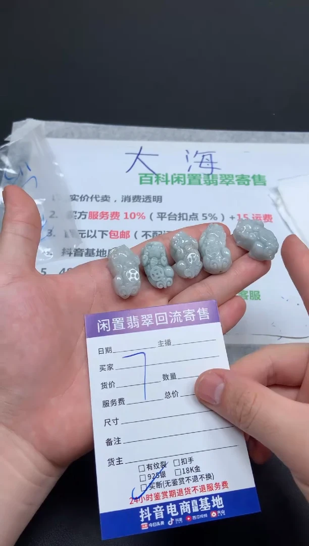 翡翠未镶嵌颈饰随机发一