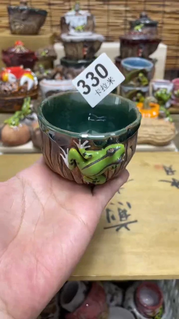330精美粗陶手工柴烧