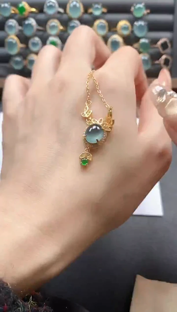 银S925镶嵌戒指翡翠51151