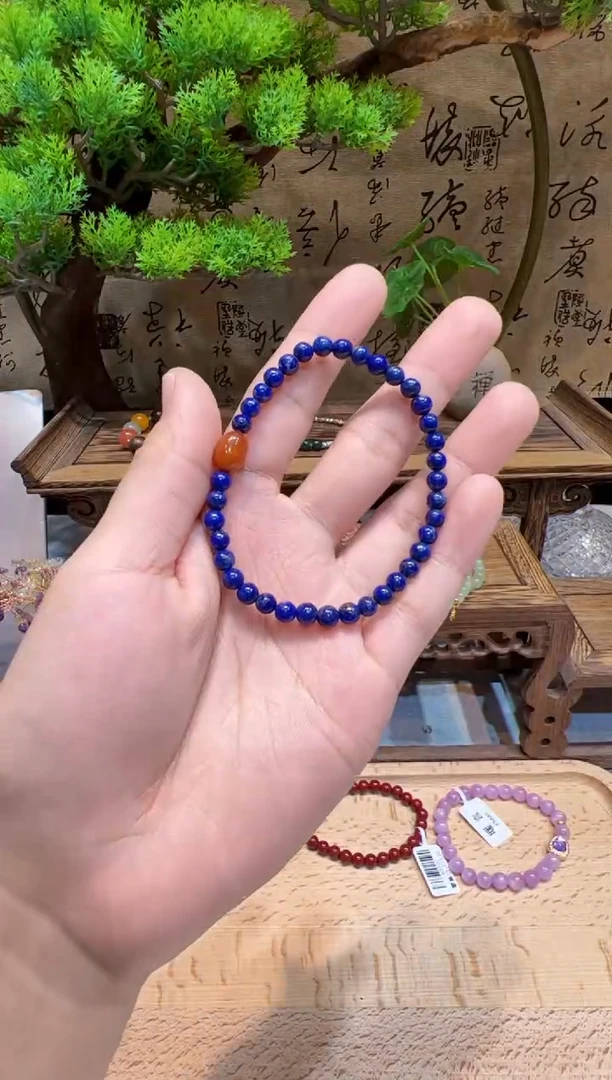 未镶嵌青金石手链手饰@@