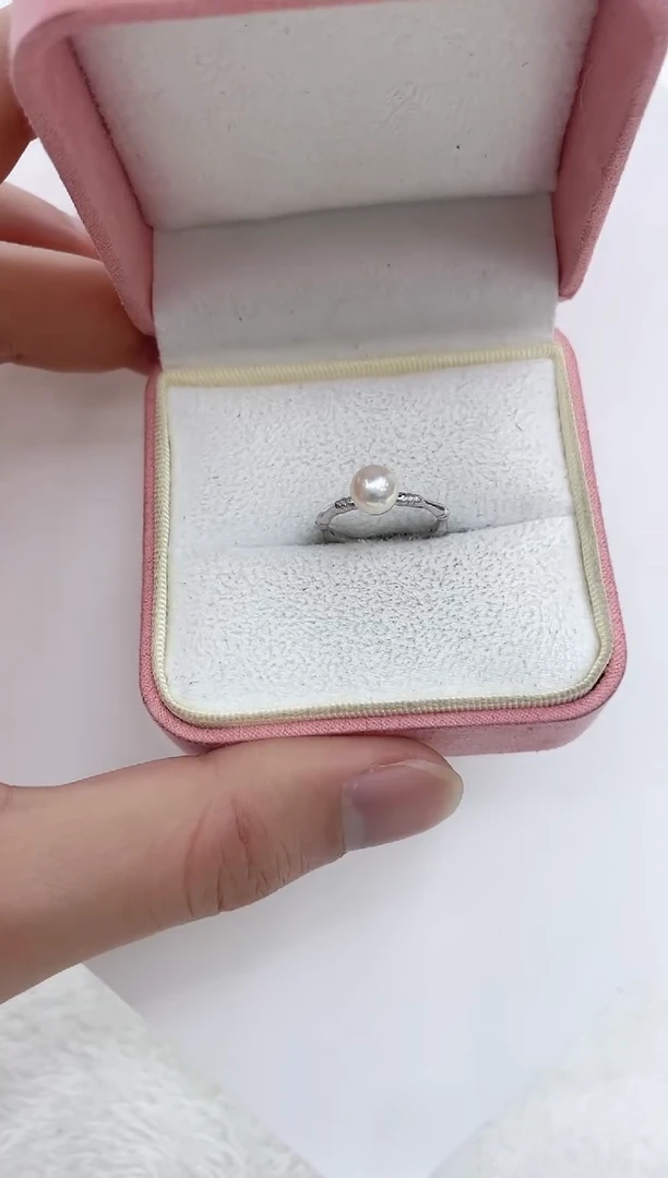 【闪购商品】海水珍珠戒指银S925镶嵌海水珍珠戒指