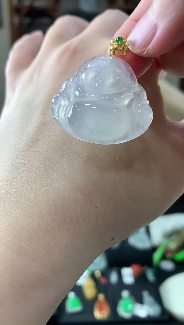 【闪购商品】翡翠吊坠(不含链)18K金镶嵌挂件