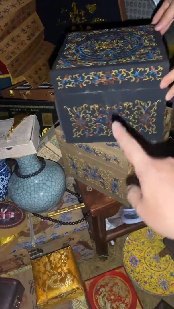 福利蓝黄刺绣方盒随几一个一一一优选福利一一一优选