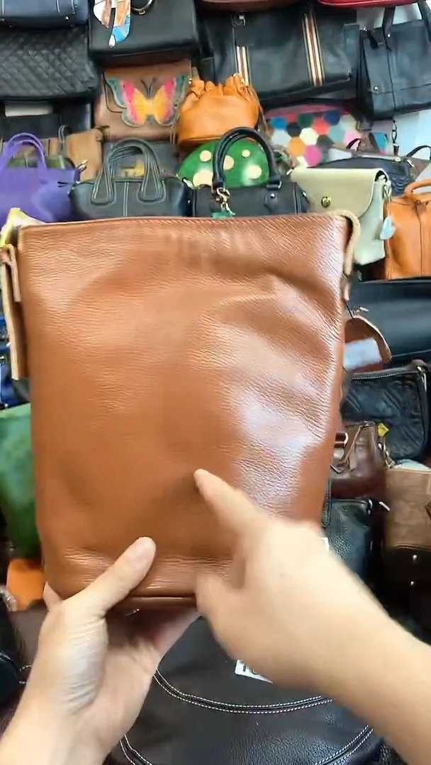 头层牛皮水桶包205.