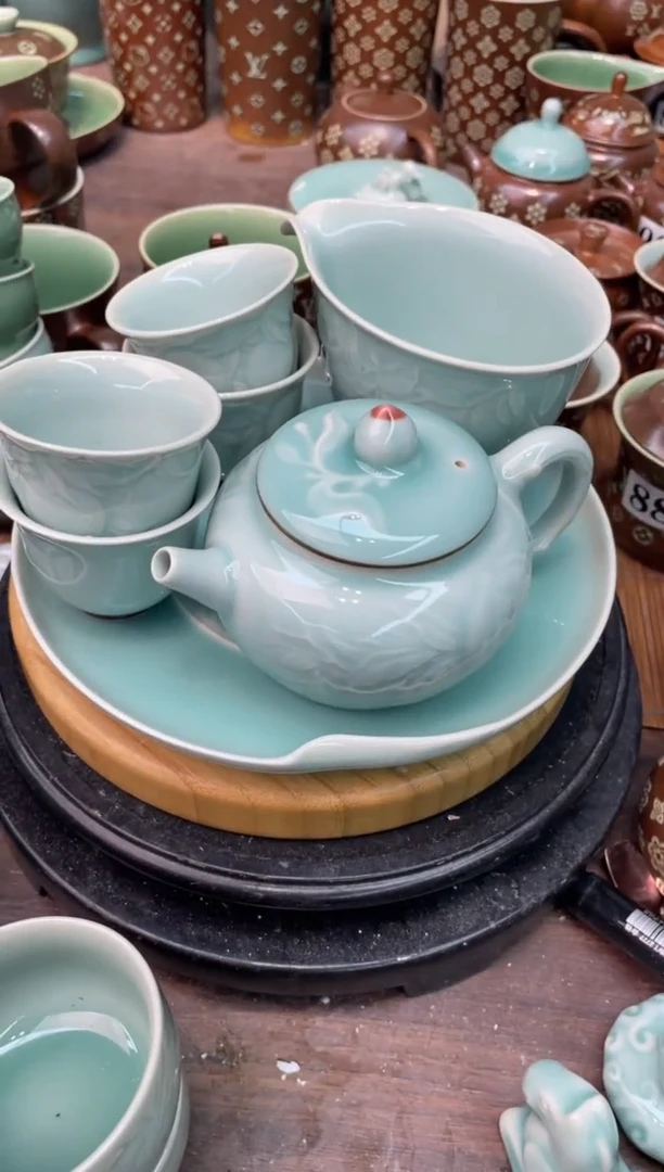 慧仙青瓷1壶1公道4杯1茶盘  源头厂家特价福利