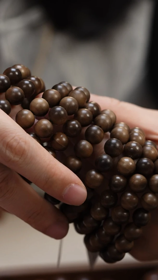 檀香木手串/手链阴沉老山檀香1.0圆珠多样式发其一瑕疵