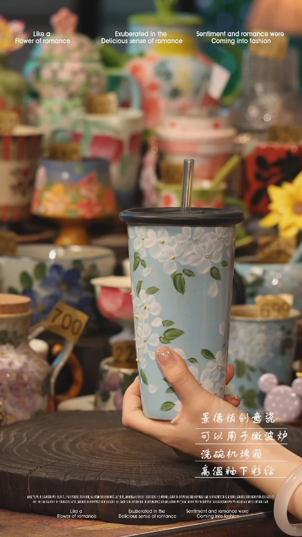 陶瓷景德镇高温釉下彩手工手绘款式