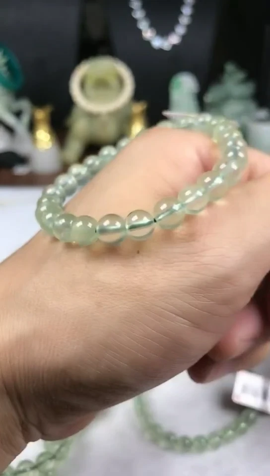 合金葡萄石手绳手串7+