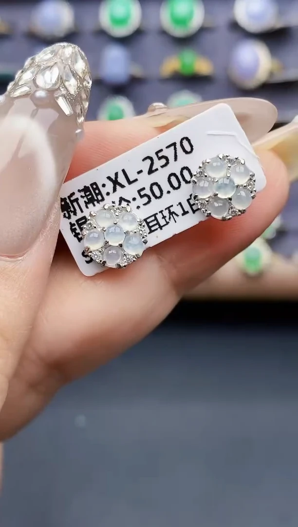 银S925镶嵌戒指翡翠2561
