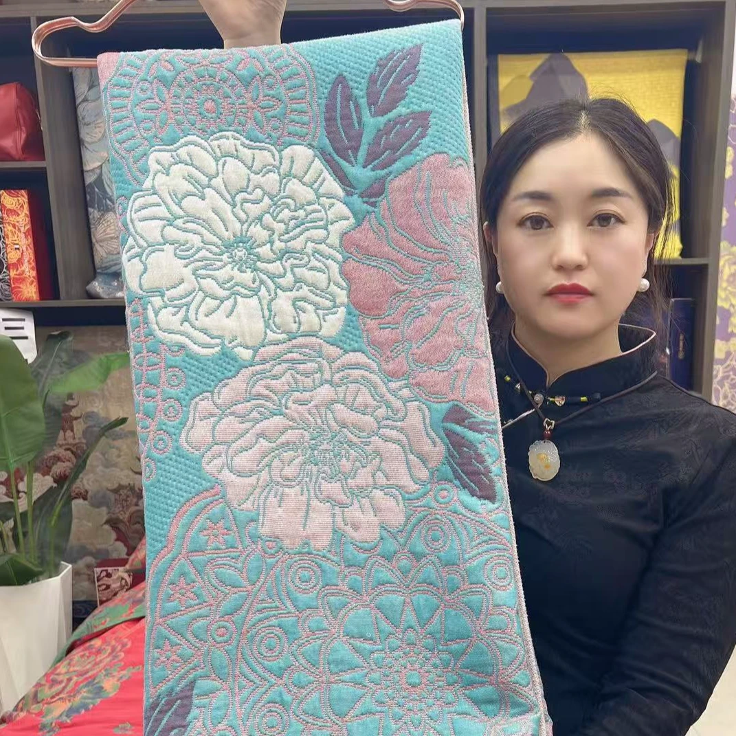 【MS】多层纱布盖毯--花开富贵200*230