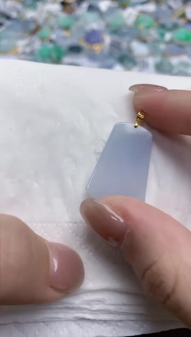 【闪购商品】翡翠颈饰18K金镶嵌天然缅甸翡翠A货