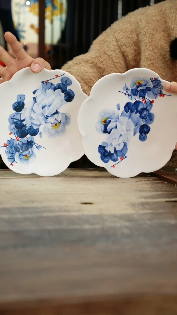 【闪购商品】瓷片景德镇纯手工釉下彩精品餐具