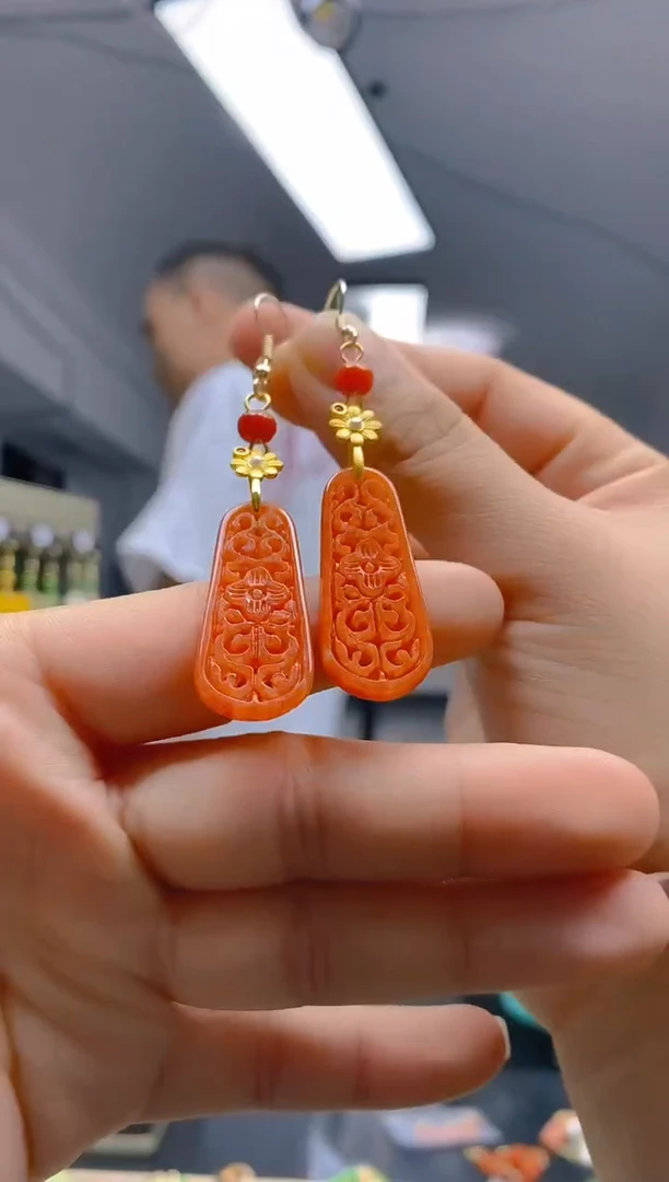 【闪购商品】翡翠耳饰合金126翡翠耳钩