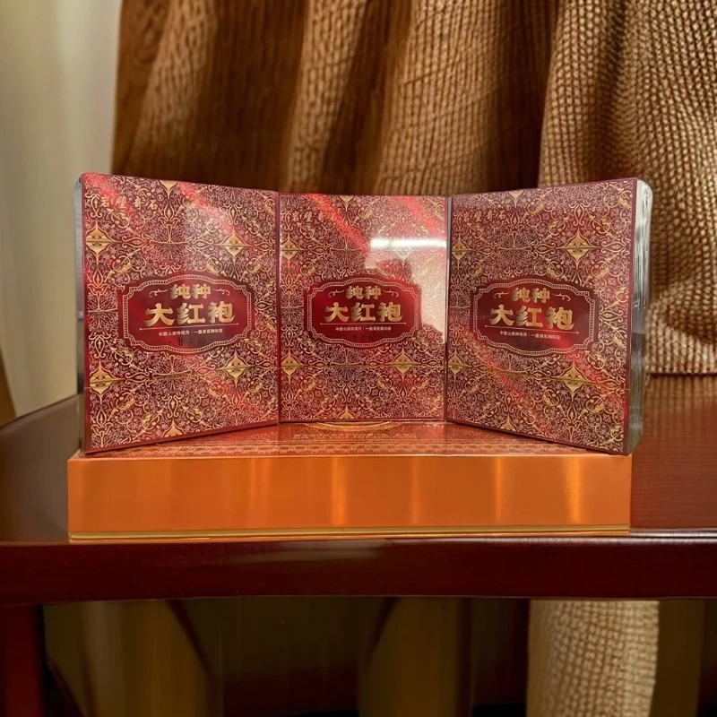 【岩壁奇石】   纯种大红袍   8.5g*四泡  【三盒装】