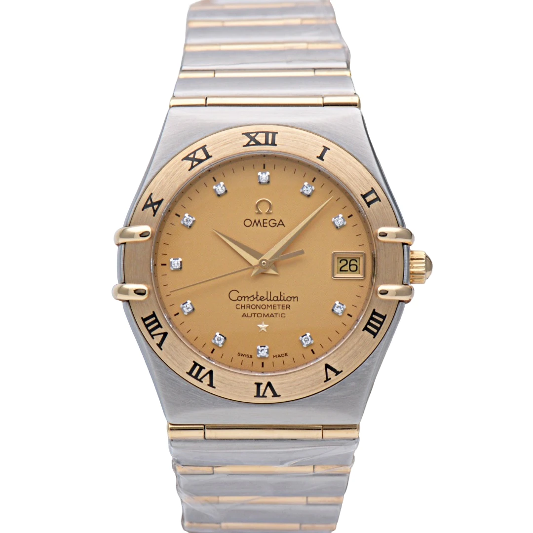 99新 Omega/欧米茄 星座系列1202.15.00间黄金35.5表径自动机械表