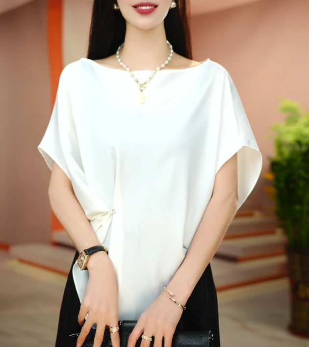 【琳雁原创】2025春夏新款气质宽松显瘦百搭蝙蝠袖套装TZ2502