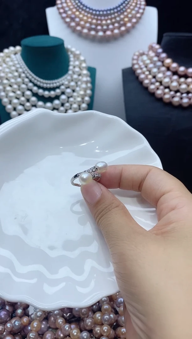 戒指未镶嵌淡水珍珠珍珠戒指