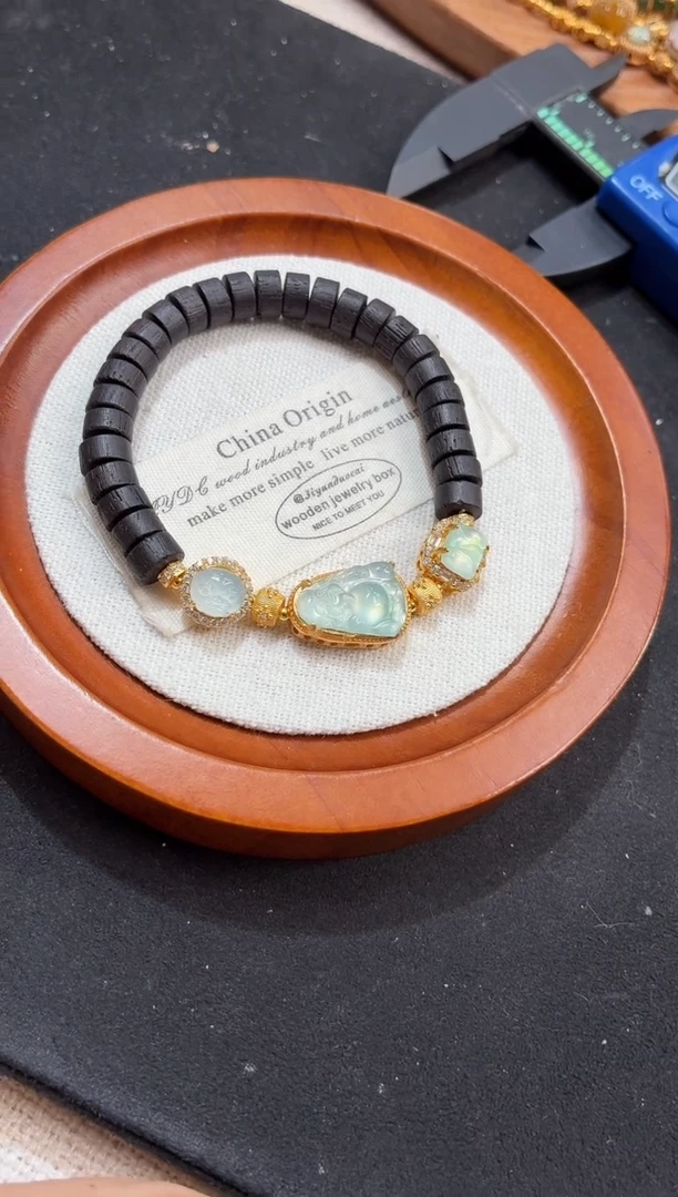 吊坠(不含链)银S925镶嵌翡翠手串