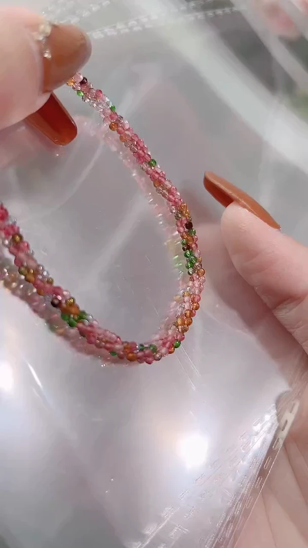 合金手链尖晶石粉彩麻花19.9