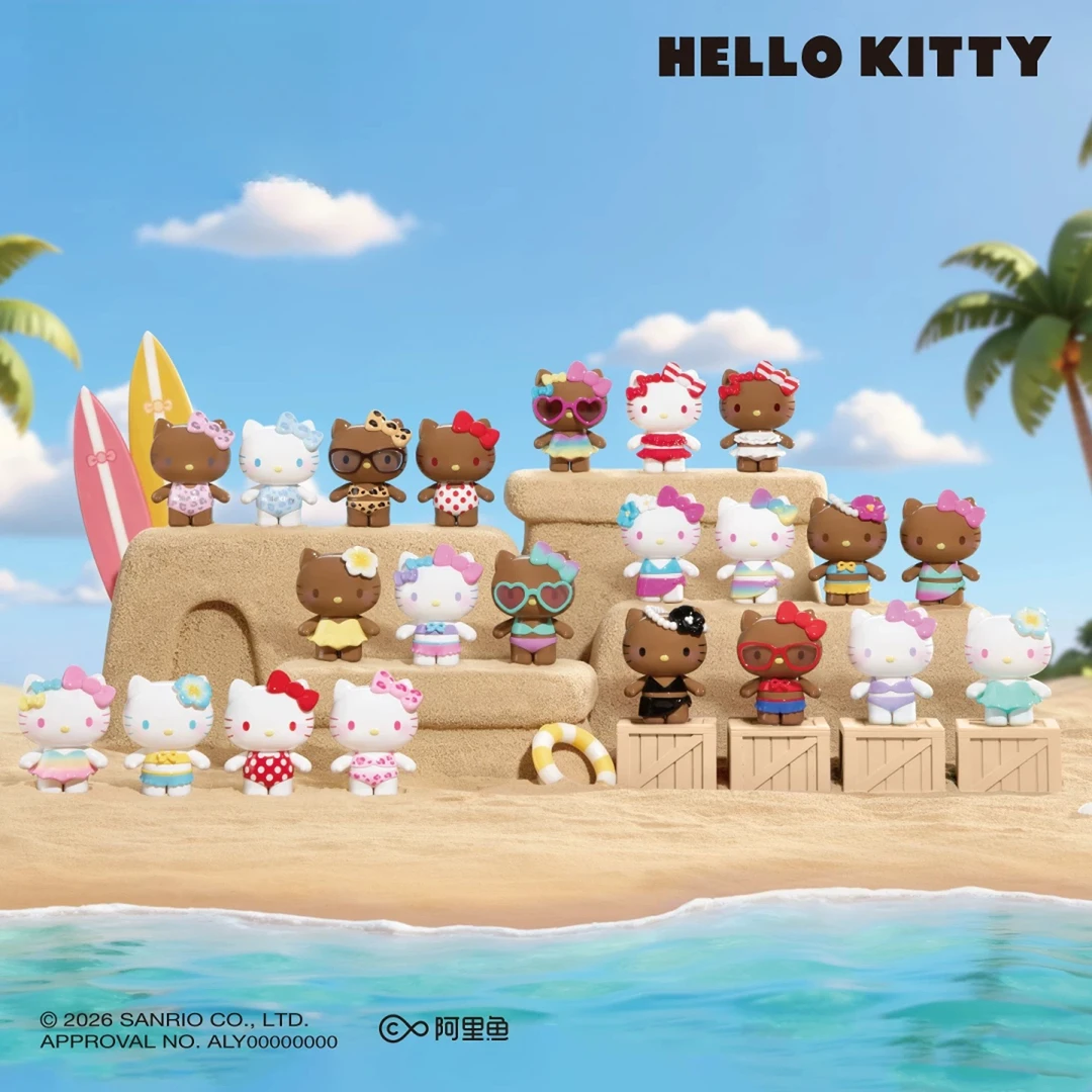 正版【三丽鸥】Hello Kitty泳衣派对系列-萌粒-盲袋(主播代拆)