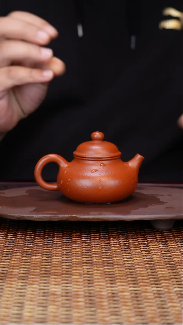 茶壶紫砂汀禾紫砂全手工大红袍《容天》150cc