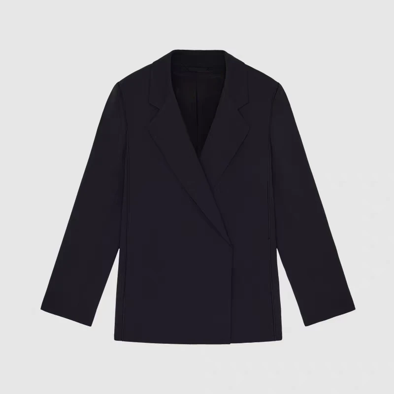 1967禾女装秋季挺括版型精纺斜纹弹力布西装外套