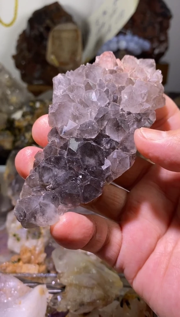 未镶嵌珠宝半成品水晶104号超七素描晶花