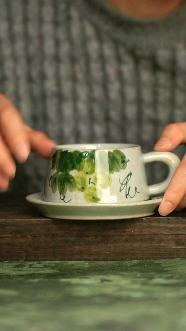 瓷器青诗集手工手绘瓷器