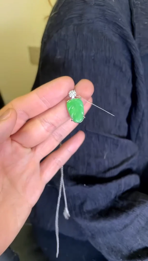 【闪购商品】翡翠吊坠(不含链)银S925镶嵌dz1