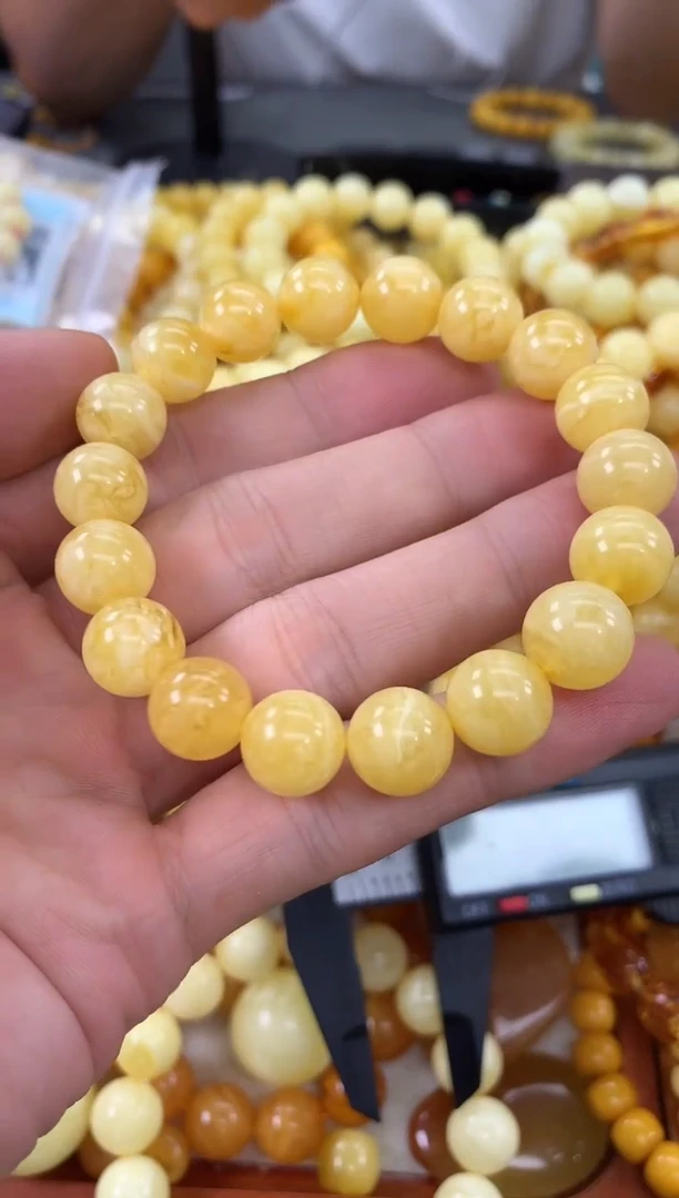 未镶嵌蜜蜡裸石手串
