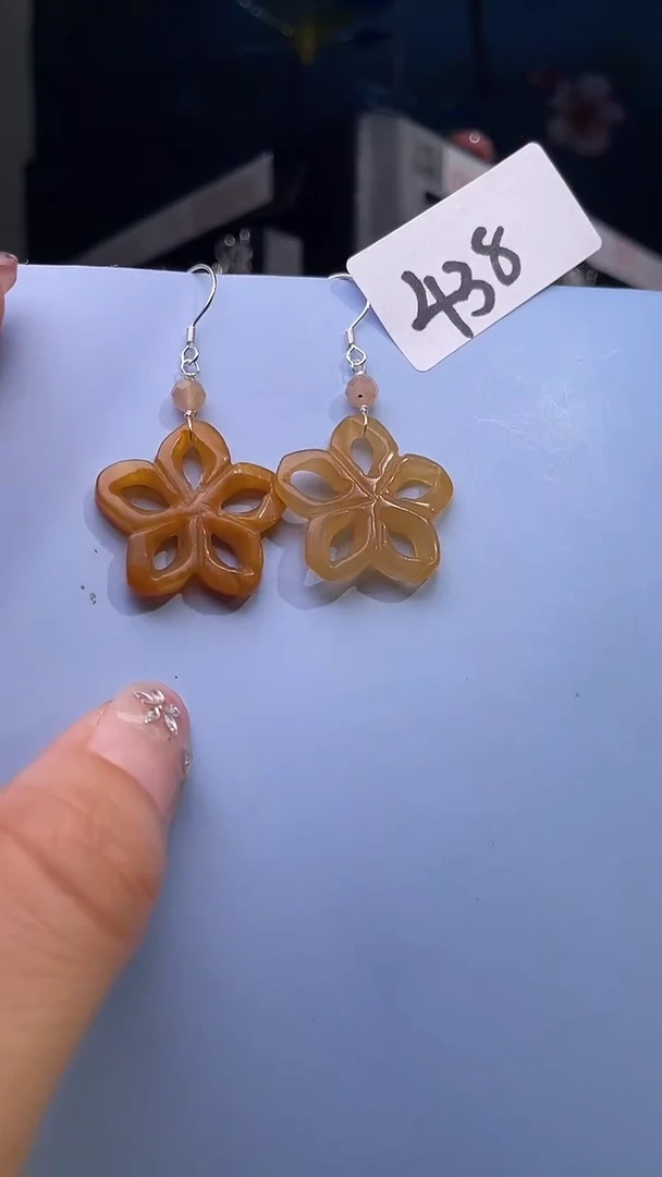未镶嵌岫玉耳饰喜欢拍