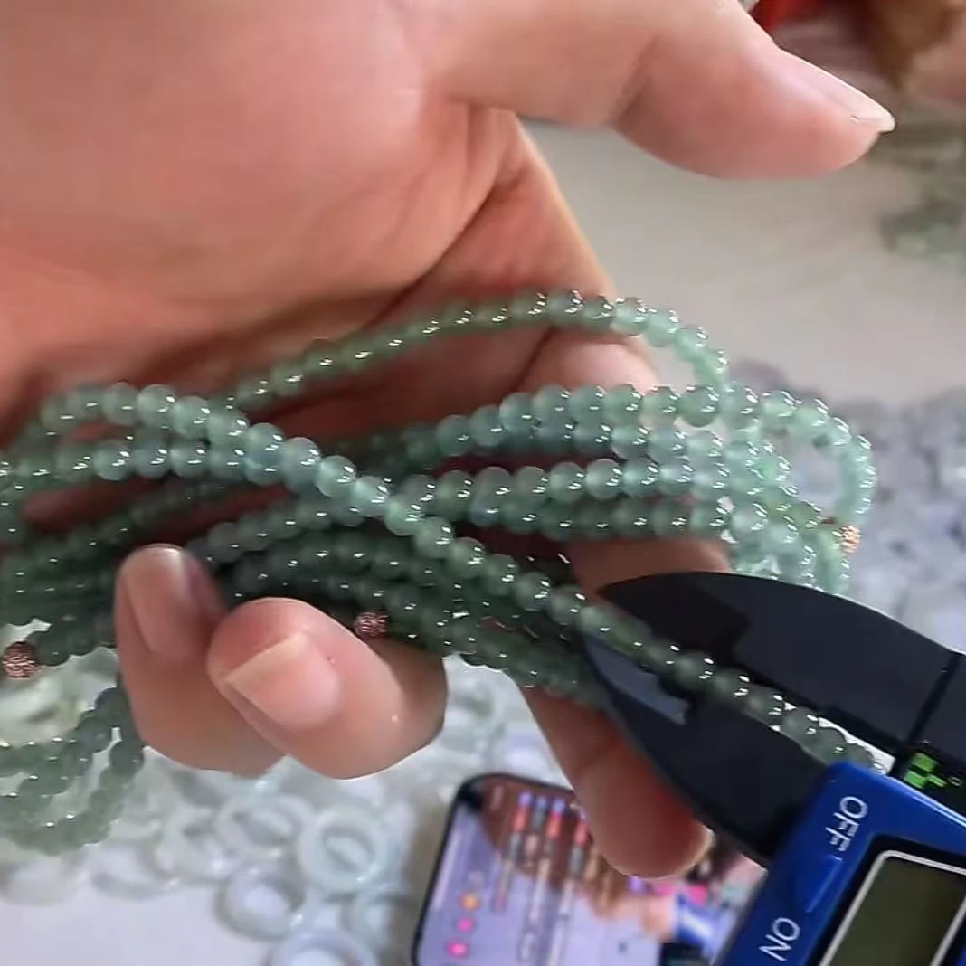 【玉经纶】-47065/Q32-天然A货翡翠珠链-多样性发其—