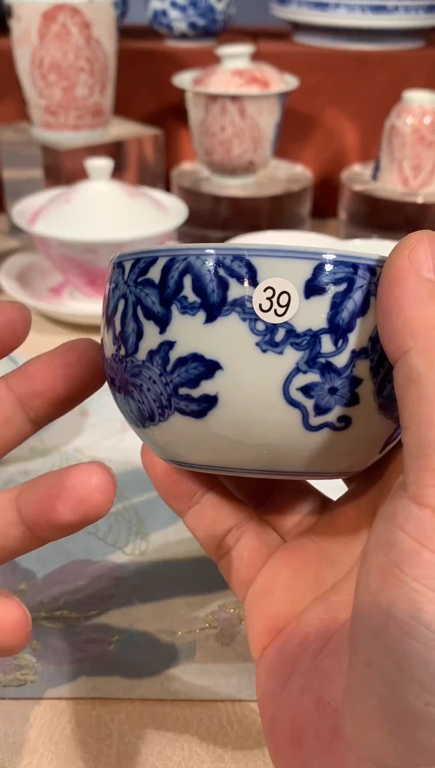 【闪购商品】杯子39青花瓜果单杯呀