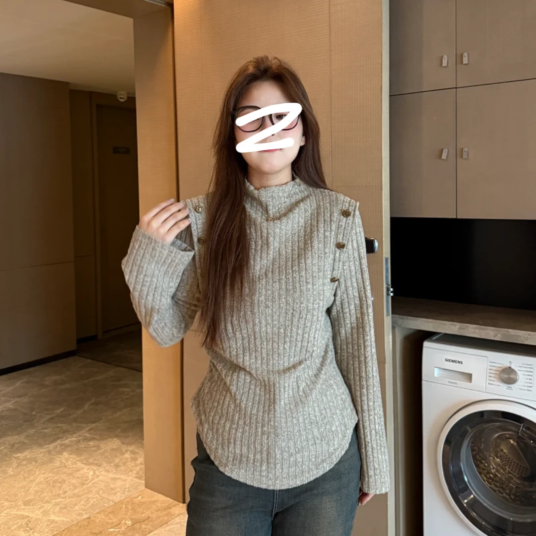 南岛风大码女装胖mm长袖针织衫秋冬气质打底衫显瘦遮肚子上衣