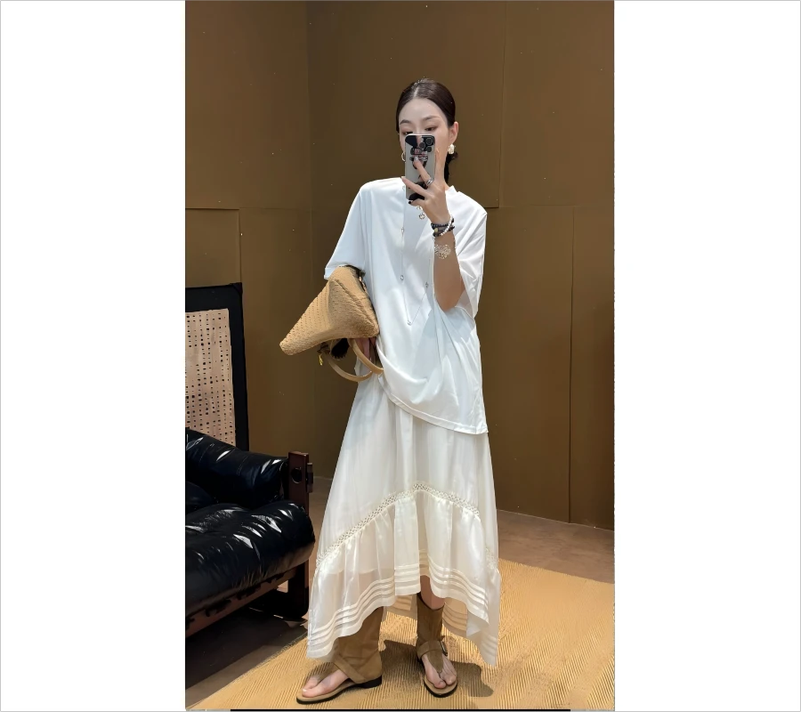 高品质蕾丝遮肉显瘦半裙*25SANY006