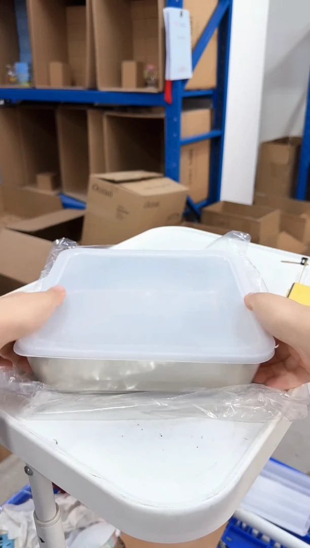 瓷片20*20cm冰箱用保鲜盒带盖