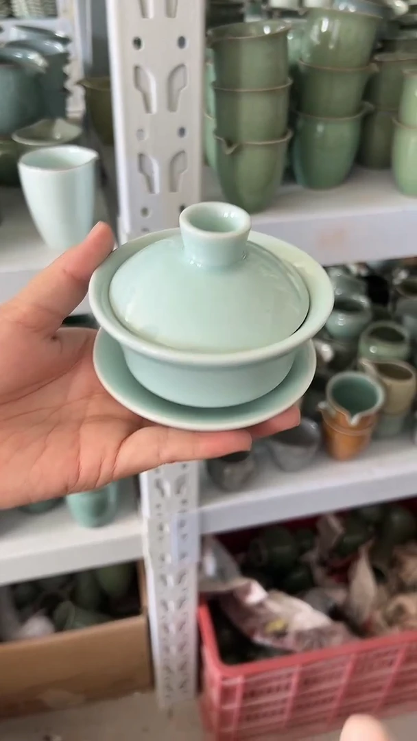 龙泉云间青瓷小米茶器